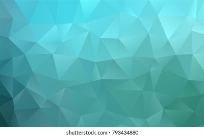 Light BLUE vector shining triangular template. A sample with polygonal shapes. Brand-new style for your business design.