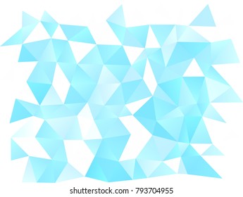 Light BLUE vector shining triangular template. A sample with polygonal shapes. The elegant pattern can be used as part of a brand book.