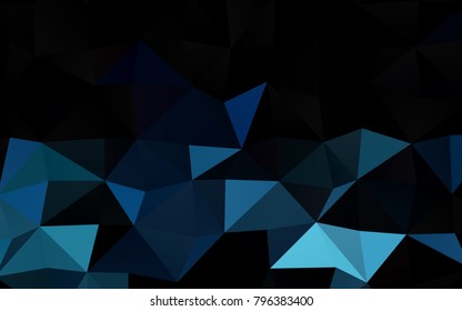 Light BLUE vector shining triangular background. A completely new color illustration in a vague style. The best triangular design for your business.