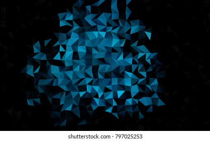 Light BLUE vector shining triangular template. A sample with polygonal shapes. Triangular pattern for your business design.
