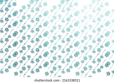 Fondo de esbozo del vector BLUE claro. Hojas abstractas con gradiente en un fondo simple. Una nueva textura para tu diseño.