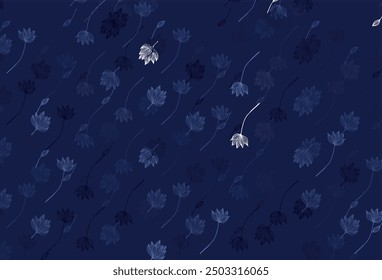 Light BLUE vector sketch background. Doodle illustration of leaves in Origami style with gradient. The template for background of cell phones.