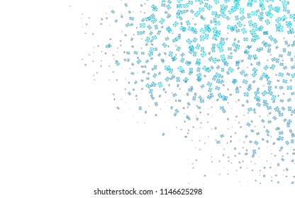 Light BLUE vector of small triangles on white background. Illustration of abstract texture of triangles. Pattern design for banner, poster, cover.