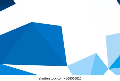 Light BLUE vector of small triangles on white background. Illustration of abstract texture of triangles. Pattern design for banner, poster, cover.