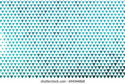 Light BLUE vector of small triangles on white background. Illustration of abstract texture of triangles. Pattern design for banner, poster, cover.
