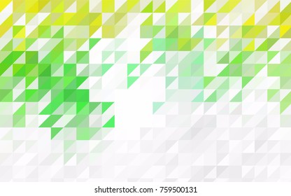 Light BLUE vector of small triangles on white background. Illustration of abstract texture of triangles. Pattern design for banner, poster, cover.