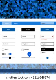 Light BLUE vector style guide with circles. Modern Style guide with colorful gradient circles in its header. Modern template for your landing page.