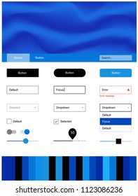 Light BLUE vector style guide with bent lines. Colorful abstract illustration with gradient lines. Modern template for your landing page.