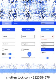 Light BLUE vector style guide with circles. Colorful Style guide with circles on abstract background. This template you can use for landing pages.