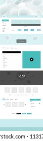 Light BLUE vector style guide with bent lines. Creative illustration in halftone marble style with gradient. This template you can use for landing pages.