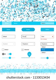 Light BLUE vector style guide with circles. Colorful Style guide with circles on abstract background. Simple colorful design for websites.
