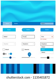 Light BLUE vector style guide with bent lines. Colorful abstract illustration with gradient lines. Modern template for your landing page.
