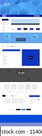 Light BLUE vector style guide with bent lines. Glitter abstract illustration with blurred bubble shapes.. This template you can use for landing pages.