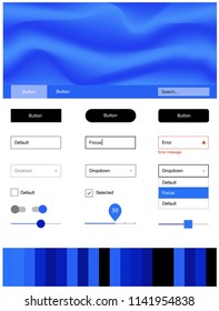 Light BLUE vector style guide with bent lines. Modern gradient abstract illustration with bandy lines. Simple colorful design for websites.