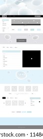 Light BLUE vector style guide with bent lines. Shining curly illustration in marble style with gradient. This template you can use for websites.