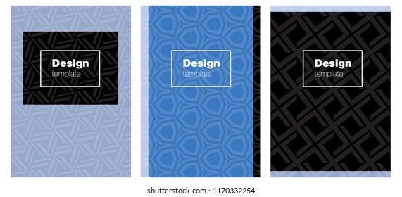 Light BLUE vector style guide for notepads. Beautiful colorful sample in abstract style. Template for magazines, jurnals.