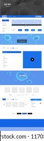 Light BLUE vector style guide with bent lines. Colorful illustration in abstract memphis style with gradient. This sample is for your landing page.