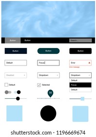 Light BLUE vector style guide with sky stars. Colorful Style guide with stars on abstract background. Simple colorful design for websites.
