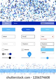Light BLUE vector style guide with circles. Colorful Style guide with circles on abstract background. Simple colorful design for websites.