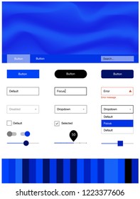 Light BLUE vector style guide with bent lines. Modern gradient abstract illustration with bandy lines. This sample is for your landing page.