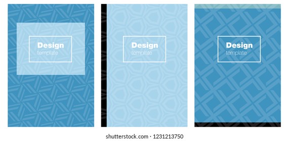 Light BLUE vector style guide for notepads. Abstract booklet on colored background with gradient. Template for magazines, jurnals.
