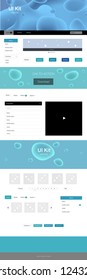 Light BLUE vector style guide with bent lines. Colorful abstract illustration with gradient lines. This template you can use for websites.