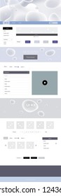 Light BLUE vector style guide with bent lines. Elegant bright illustration with gradient  in memphis style. This template you can use for websites.