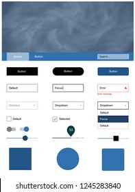 Light BLUE vector style guide with sky stars. Colorful Style guide with stars on abstract background. Modern template for your landing page.