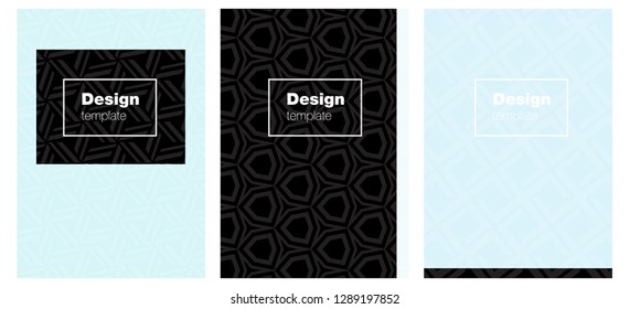 Light BLUE vector style guide for notepads. Beautiful colorful sample in abstract style. New design for cover of books.