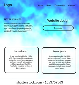 Light BLUE vector style guide with sky stars. Decorative ui kit design in abstract style with colorful sky. Simple colorful design for websites.