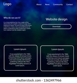 Light BLUE vector style guide with sky stars. Modern Style guide with colorful gradient sky in its header. This template you can use for landing pages.