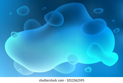 Light BLUE vector template with abstract circles. A vague circumflex abstract illustration with gradient. Memphis design for your web site.