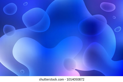 Light BLUE vector template with abstract circles. Brand-new colored illustration in memphis style with gradient. The best blurred design for your business.