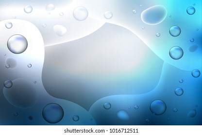 Light BLUE vector template with abstract circles. Geometric illustration in memphis style with gradient.  A completely new memphis design for your business.
