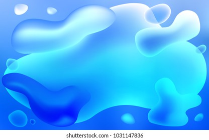 Light BLUE vector template with abstract circles. A sample with blurred bubble shapes. New composition for your brand book.