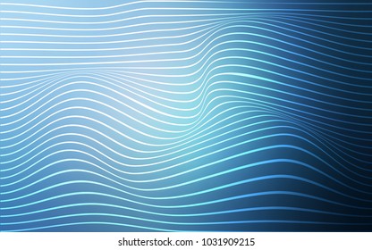 Light BLUE vector template with abstract ribbons. Creative geometric illustration in Origami style with gradient. The template for background of cell phones.
