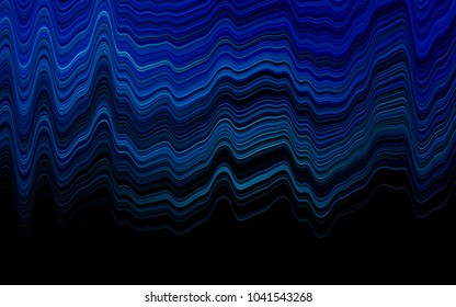 Light BLUE vector template with abstract lines. Shining illustration, which consist of blurred lines, circles. The template for cell phone backgrounds.