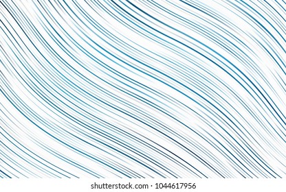 Light BLUE vector template with abstract lines. Creative illustration in halftone marble style with gradient. Brand-new design for your ads, poster, banner.