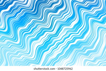 Light BLUE vector template with abstract lines. A sample with blurred bubble shapes. A completely new template for your business design.