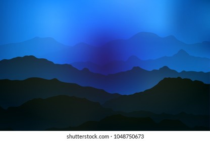 Light BLUE vector template with abstract circles. A completely new color illustration in mountain style. New composition for your brand book.