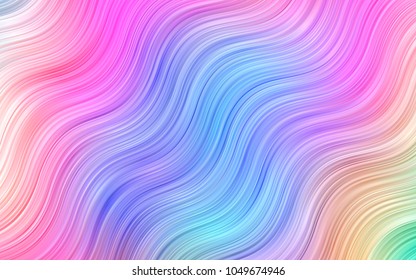 Light BLUE vector template with abstract lines. A vague circumflex abstract illustration with gradient. Marble design for your web site.