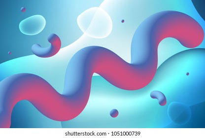 Light BLUE vector template with abstract circles. Brand-new colored illustration in memphis style with gradient. Pattern for your business design.