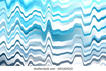 Light BLUE vector template with abstract lines. A sample with blurred bubble shapes. Brand-new design for your ads, poster, banner.