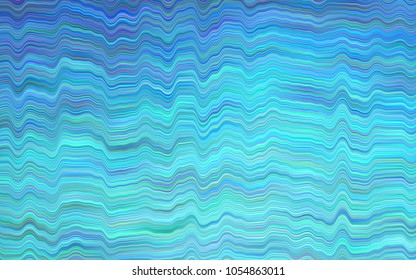 Light BLUE vector template with abstract lines. Creative illustration in halftone marble style with gradient. The best blurred design for your business.