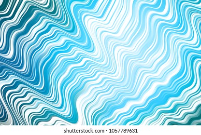 Light BLUE vector template with abstract lines. Geometric illustration in marble style with gradient.  A completely new template for your business design.