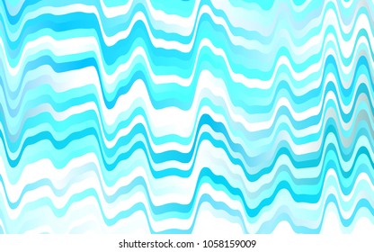 Light BLUE vector template with abstract lines. Shining crooked illustration in marble style. Marble design for your web site.