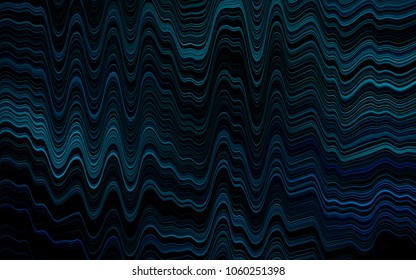 Light BLUE vector template with abstract lines. Glitter abstract illustration with wry lines. Textured wave pattern for backgrounds.