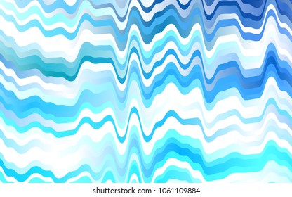 Light BLUE vector template with abstract lines. Blurred geometric sample with gradient bubbles.  The best blurred design for your business.