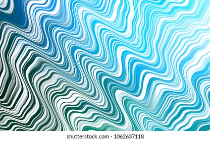Light BLUE vector template with abstract lines. A vague circumflex abstract illustration with gradient. A completely new template for your business design.