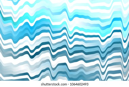 Light BLUE vector template with abstract lines. Shining illustration, which consist of blurred lines, circles. Marble style for your business design.